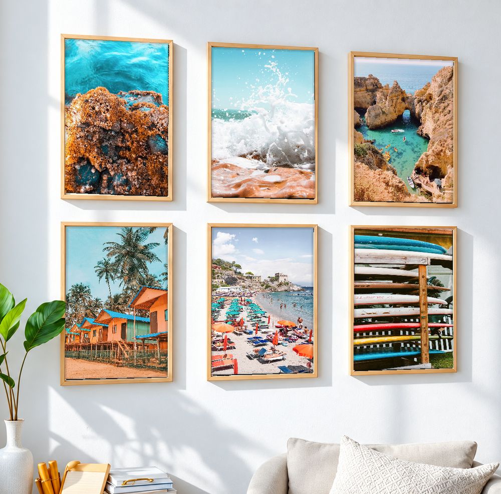 Set de 6 cuadros decorativos que combinan