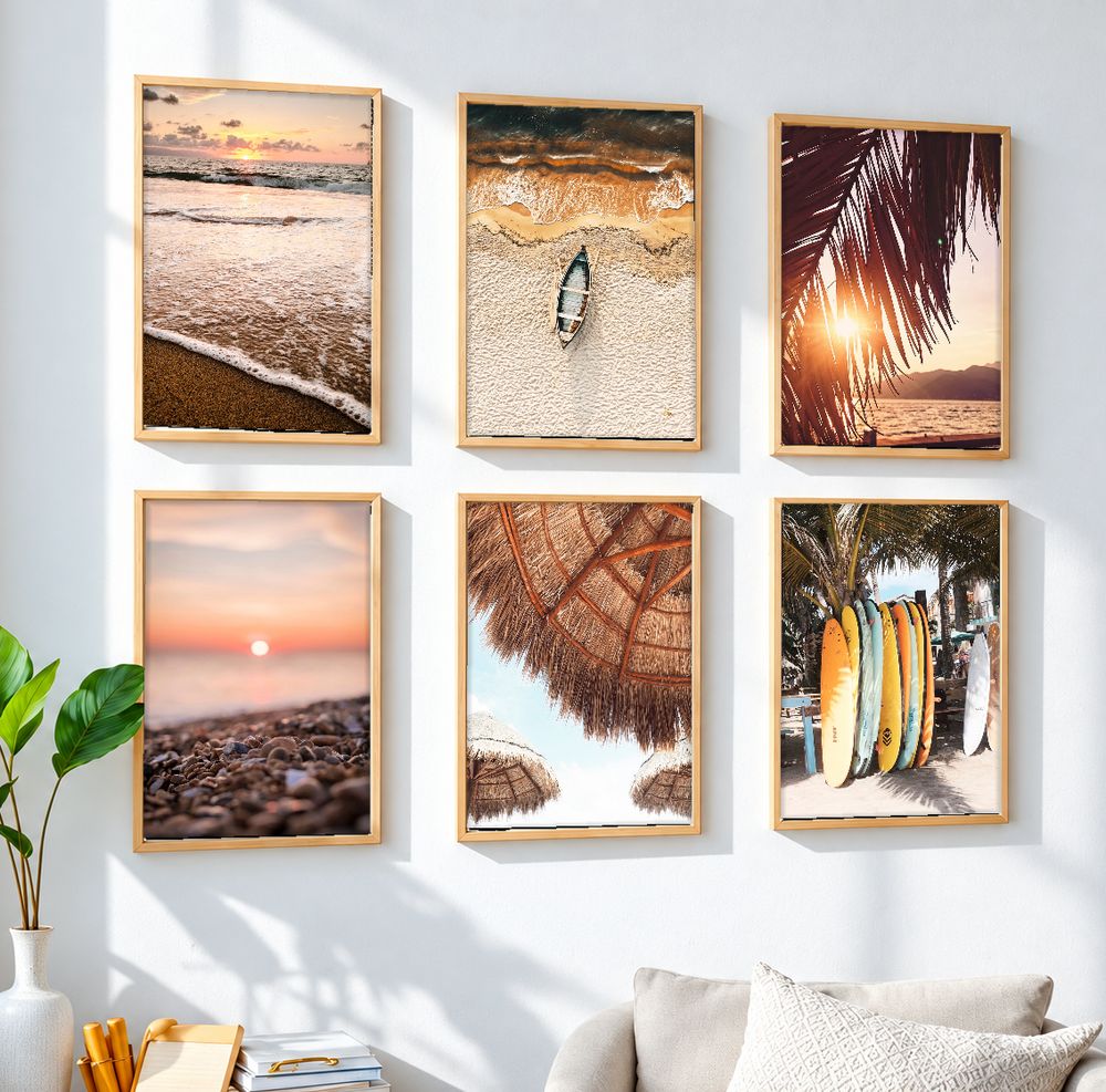 Set de 6 cuadros decorativos que combinan
