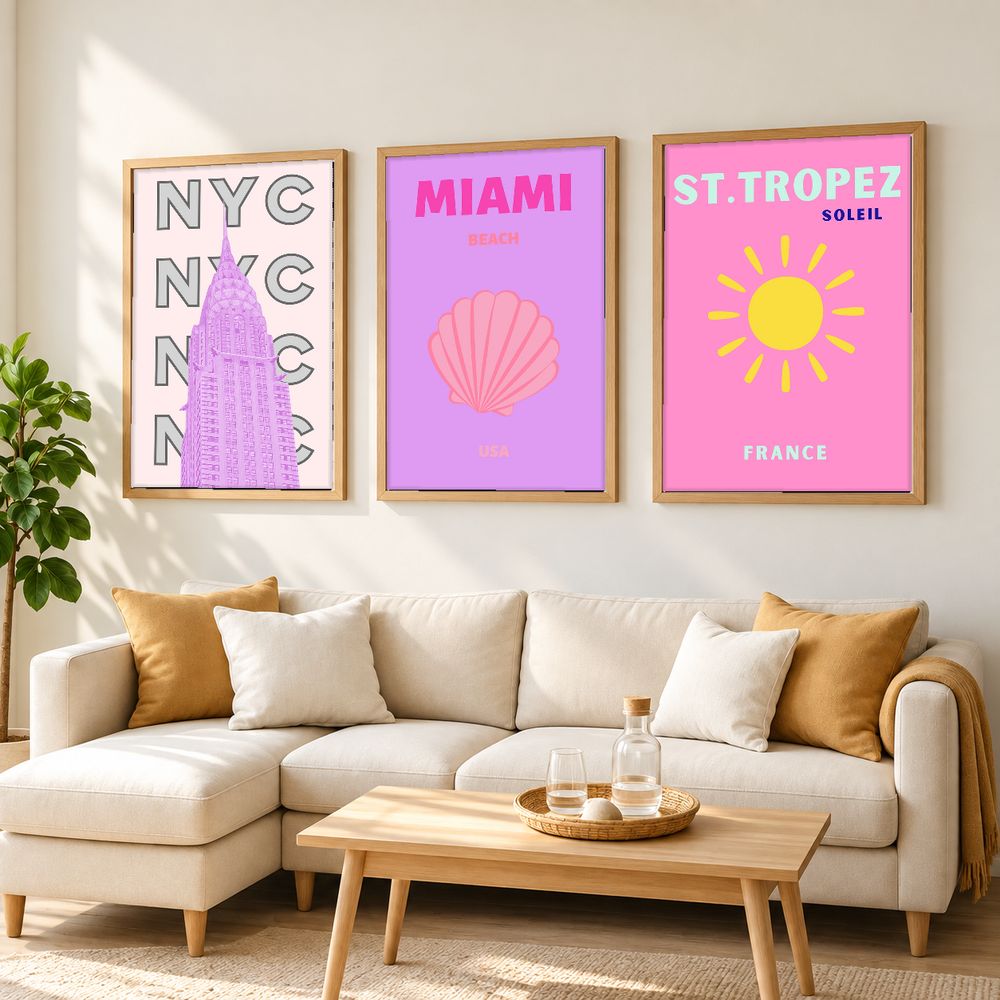 Set de 0 cuadros decorativos que combinan