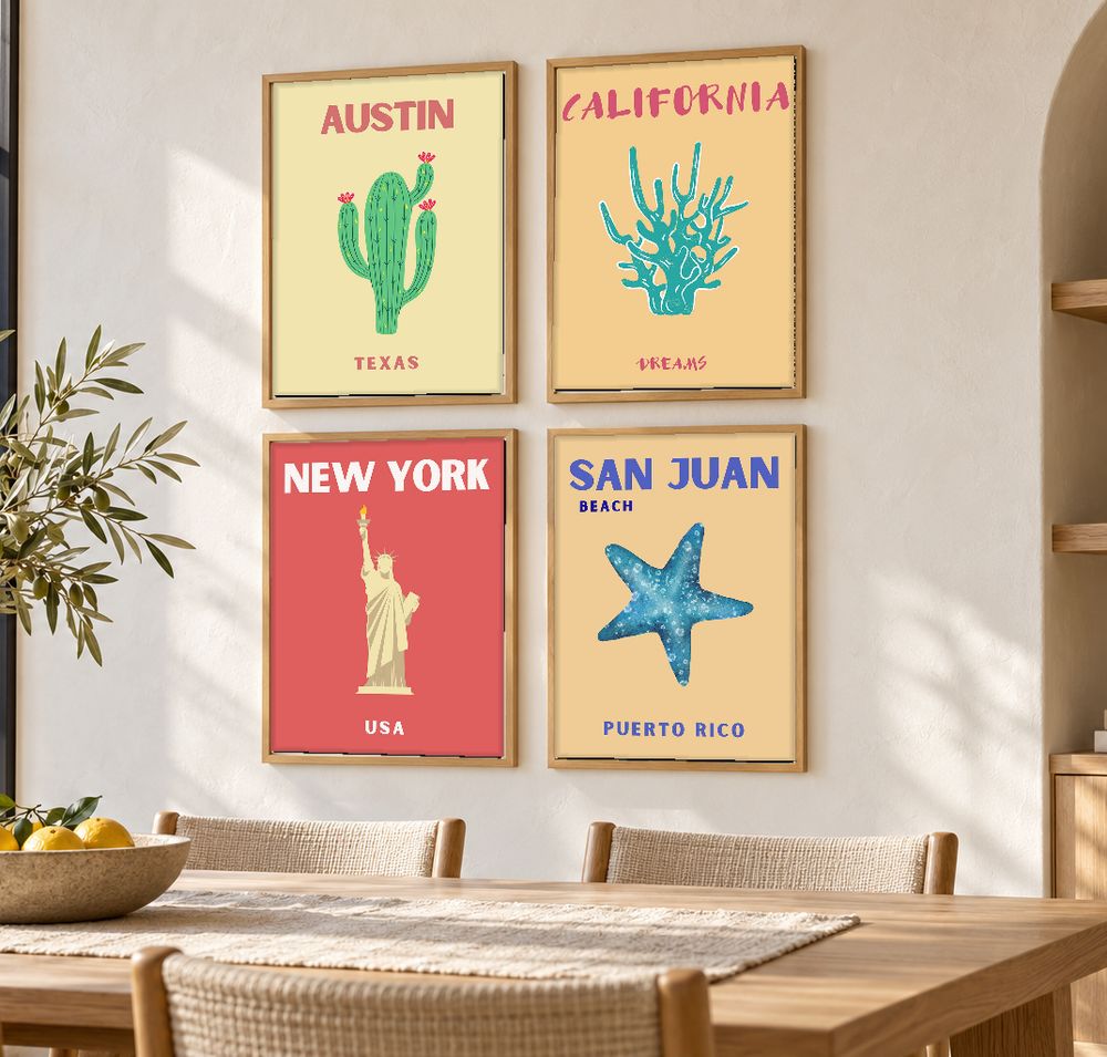 Set de 0 cuadros decorativos que combinan