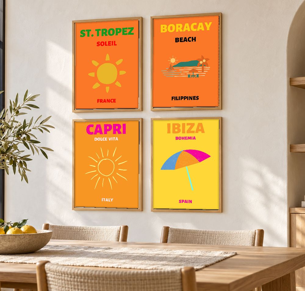 Set de 0 cuadros decorativos que combinan