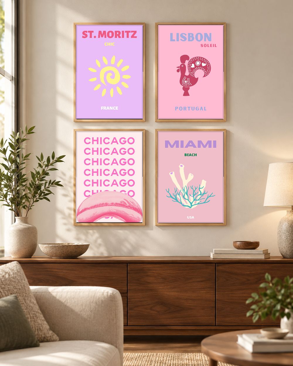 Set de 0 cuadros decorativos que combinan