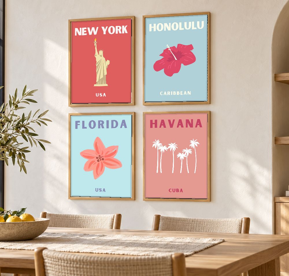 Set de 0 cuadros decorativos que combinan