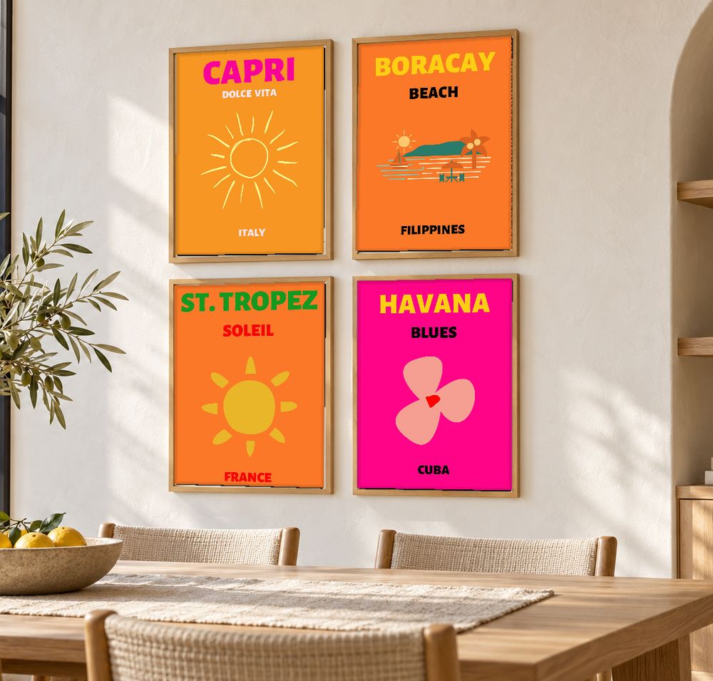 Set de 0 cuadros decorativos que combinan
