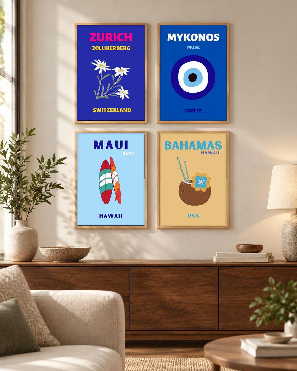 Set de 0 cuadros decorativos que combinan