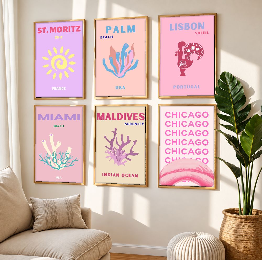 Set de 0 cuadros decorativos que combinan