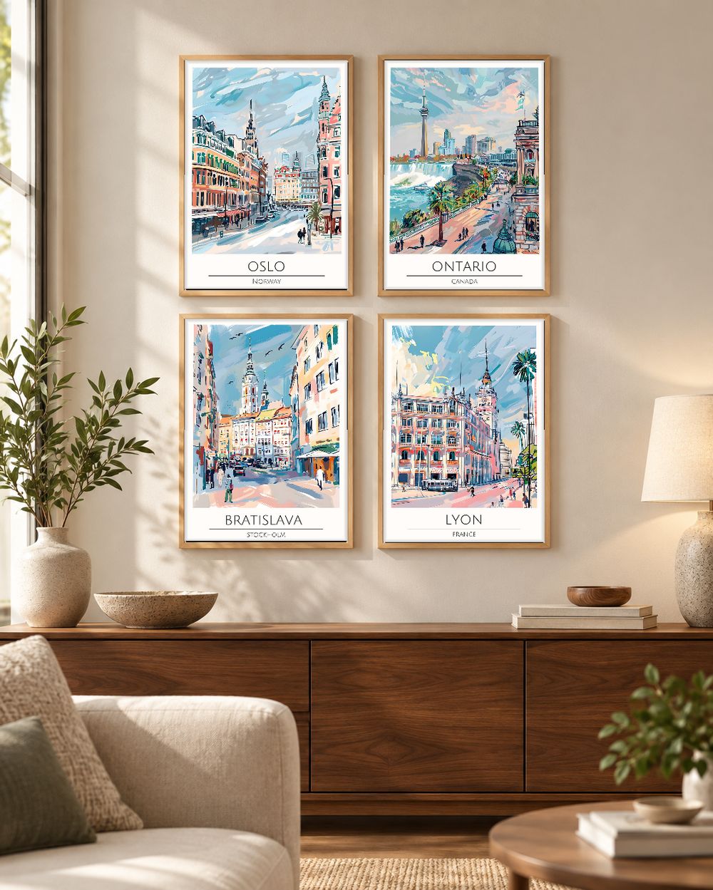 Set de cuadros decorativos que combinan
