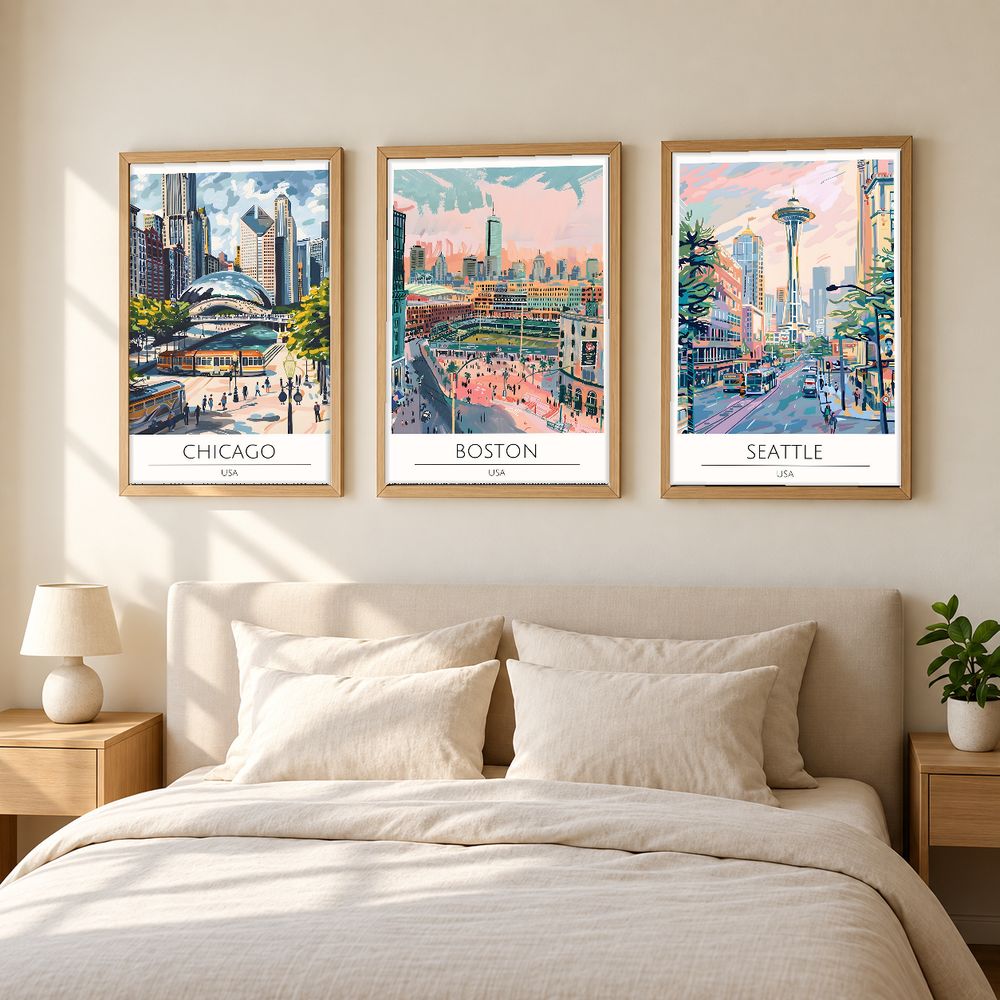 Set de cuadros decorativos que combinan