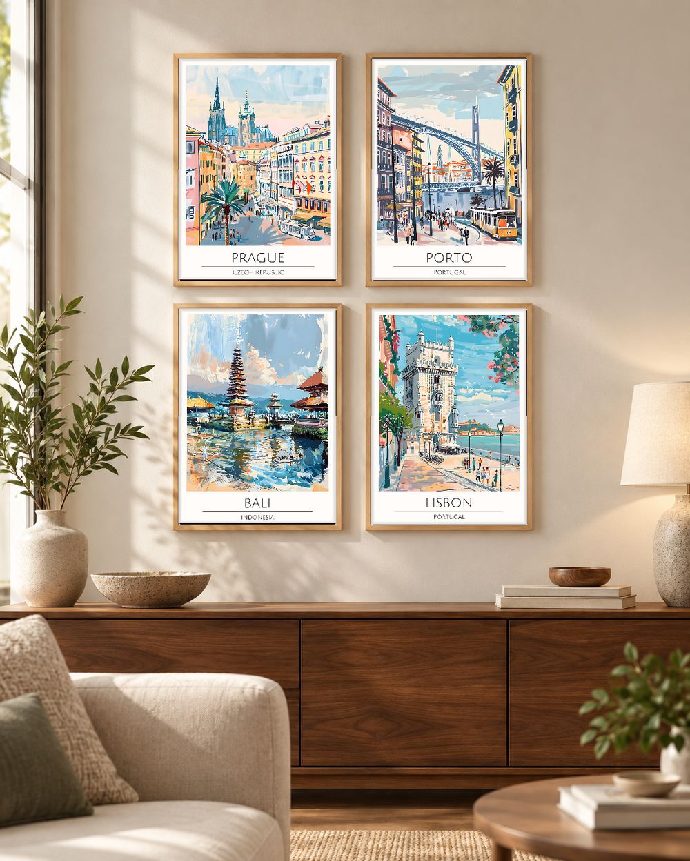 Set de cuadros decorativos que combinan