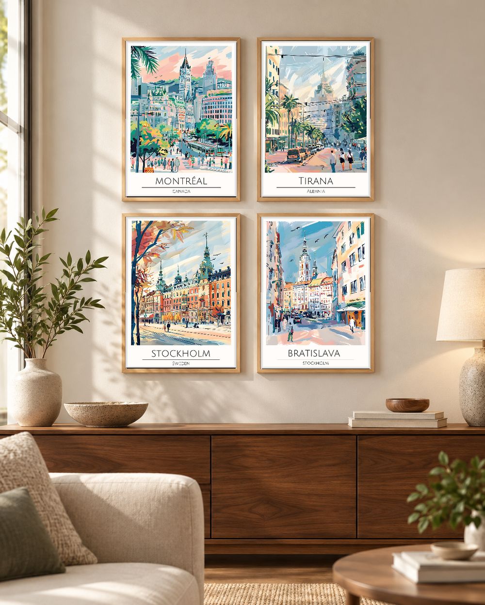 Set de cuadros decorativos que combinan