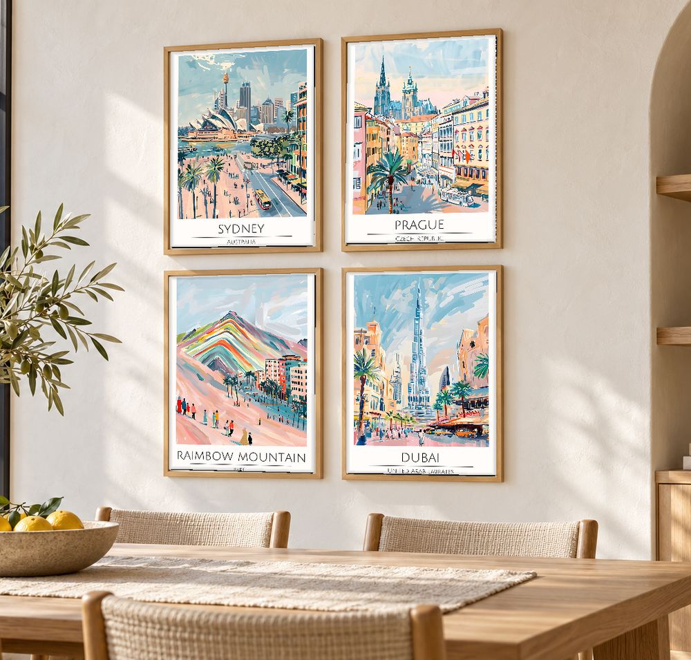 Set de cuadros decorativos que combinan