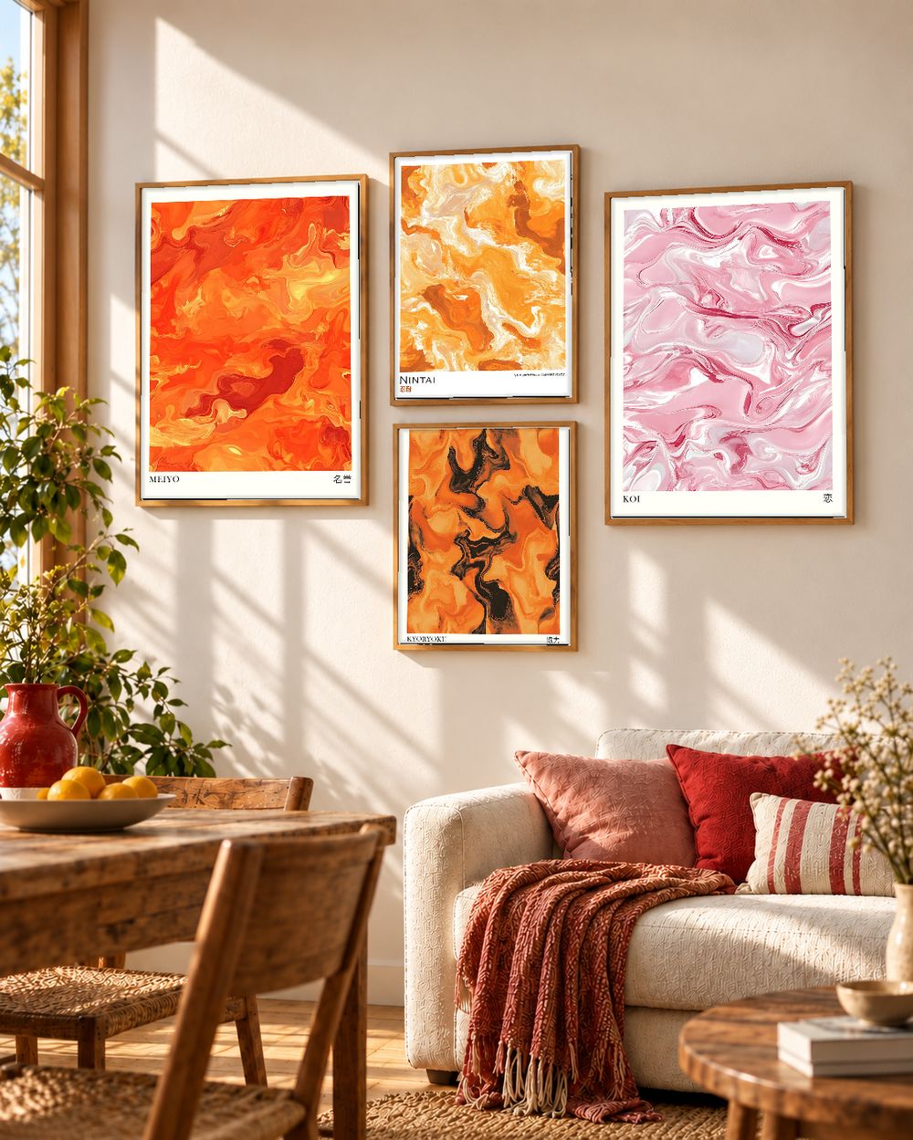 Set de cuadros decorativos que combinan