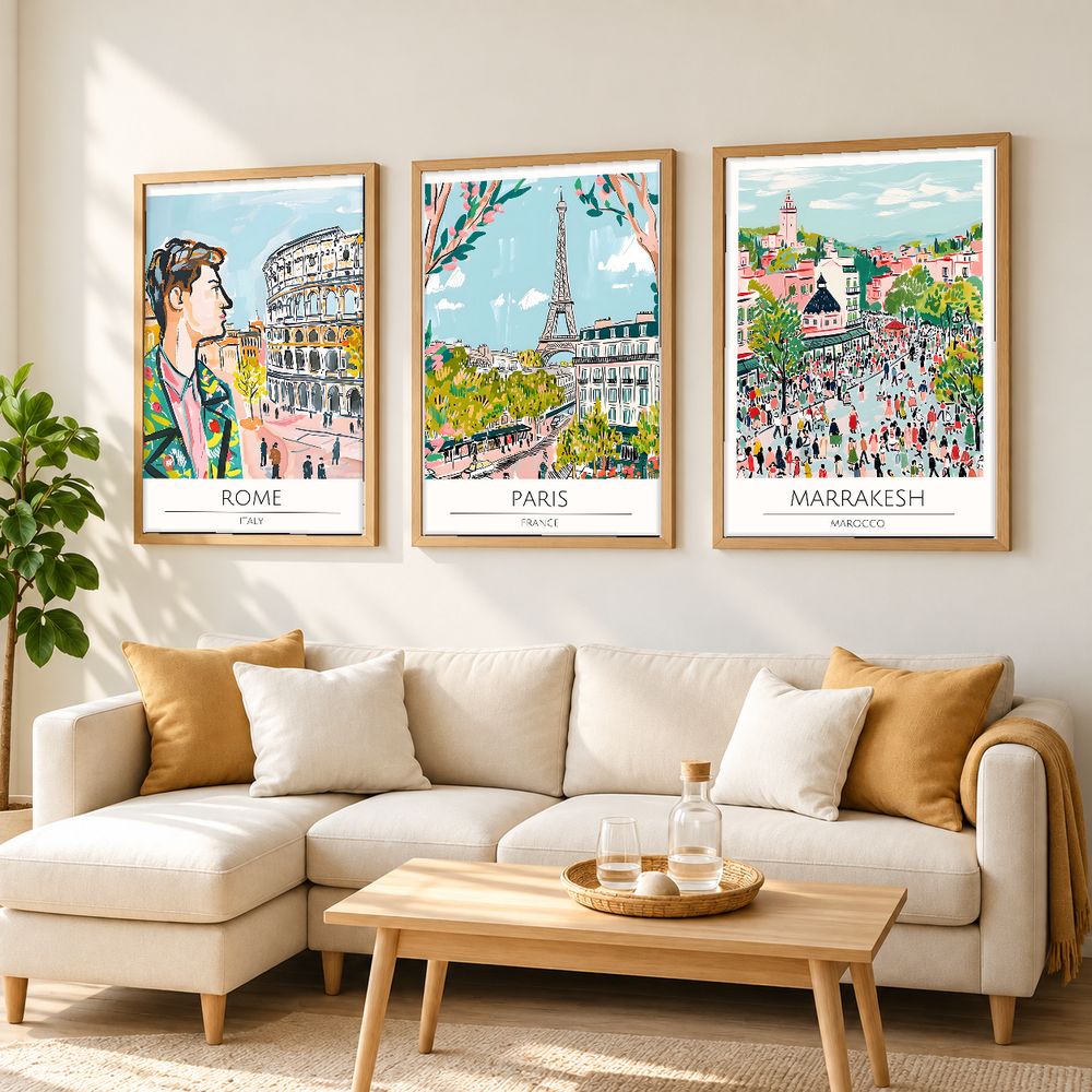 Set de cuadros decorativos que combinan
