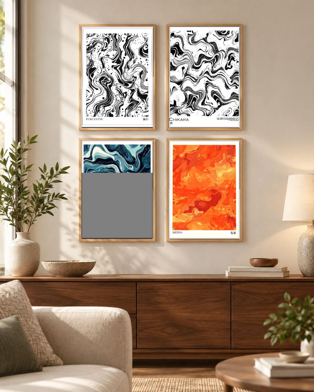Set de cuadros decorativos que combinan