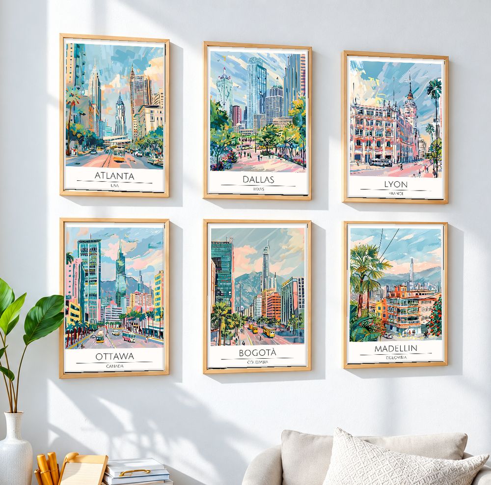 Set de cuadros decorativos que combinan