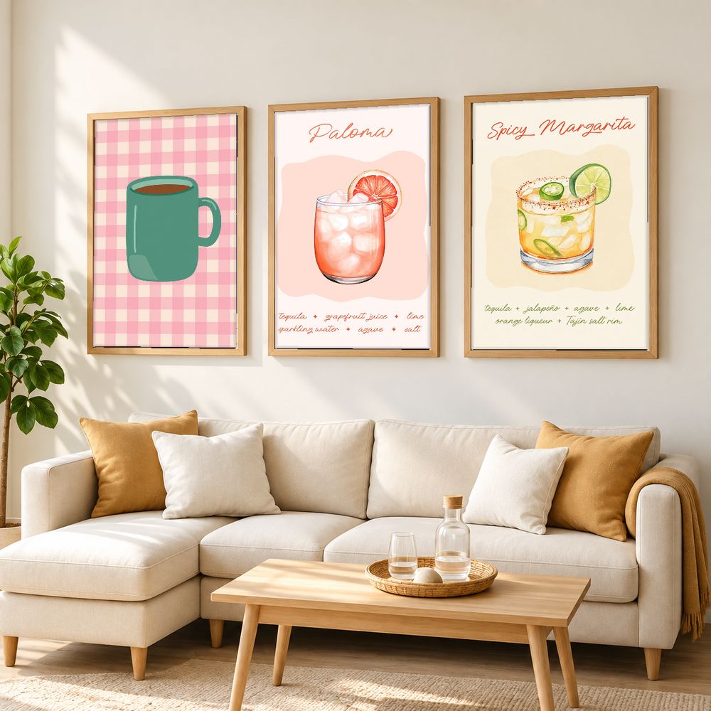Set de cuadros decorativos que combinan