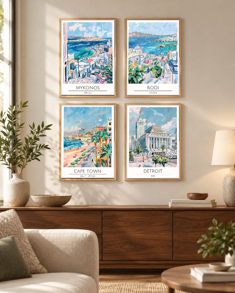 Set de cuadros decorativos que combinan