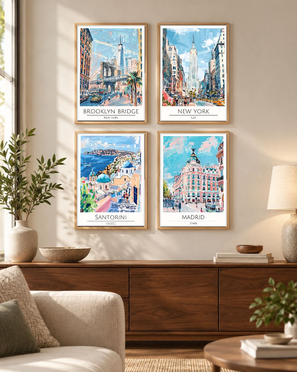 Set de cuadros decorativos que combinan
