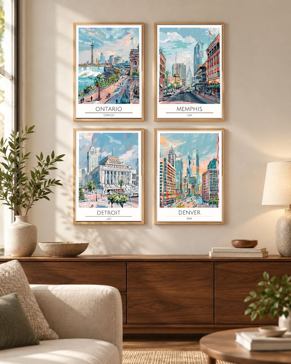 Set de cuadros decorativos que combinan