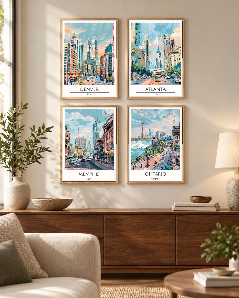 Set de cuadros decorativos que combinan