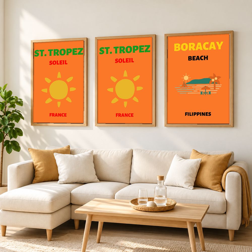 Set de cuadros decorativos que combinan
