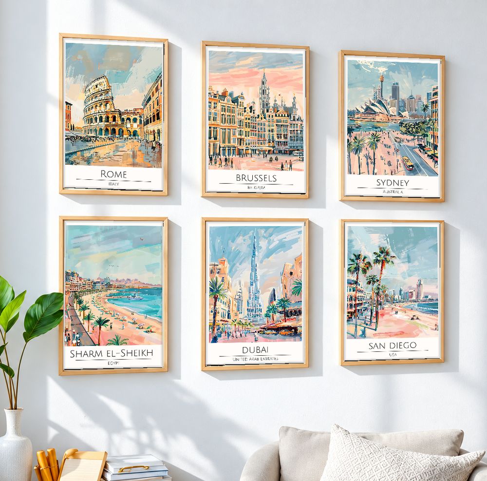 Set de cuadros decorativos que combinan