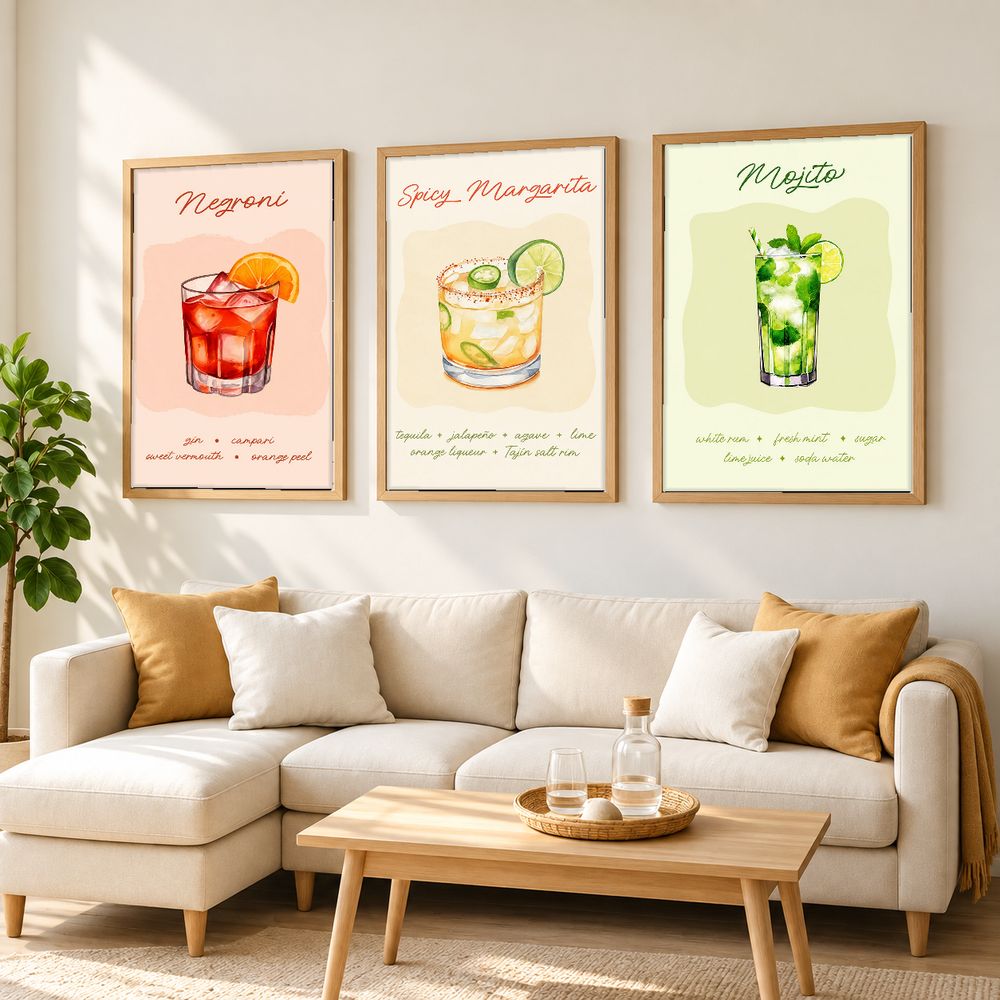 Set de cuadros decorativos que combinan