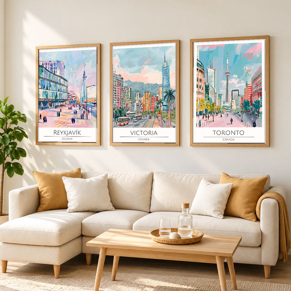 Set de cuadros decorativos que combinan