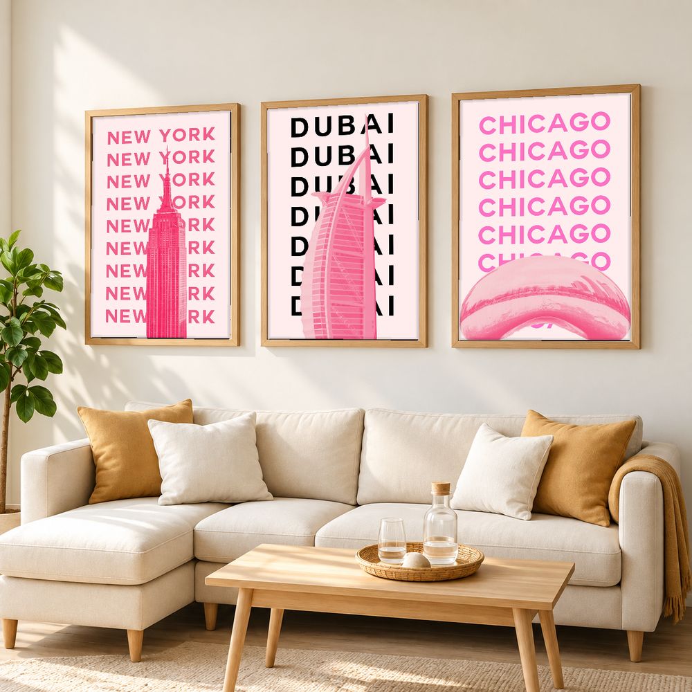 Set de cuadros decorativos que combinan