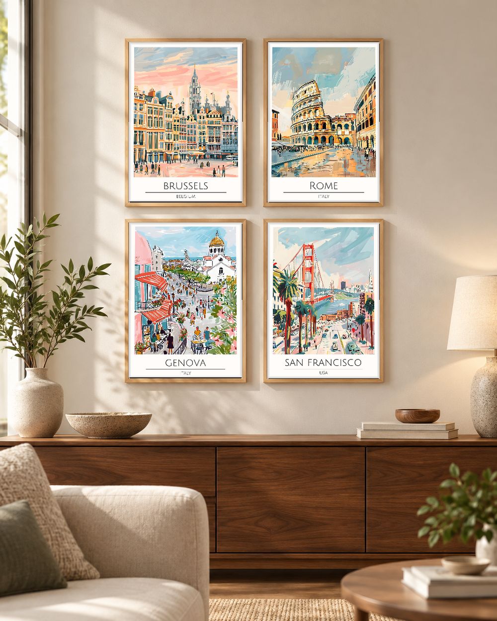 Set de cuadros decorativos que combinan