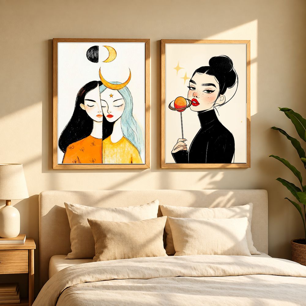 Set de cuadros decorativos que combinan