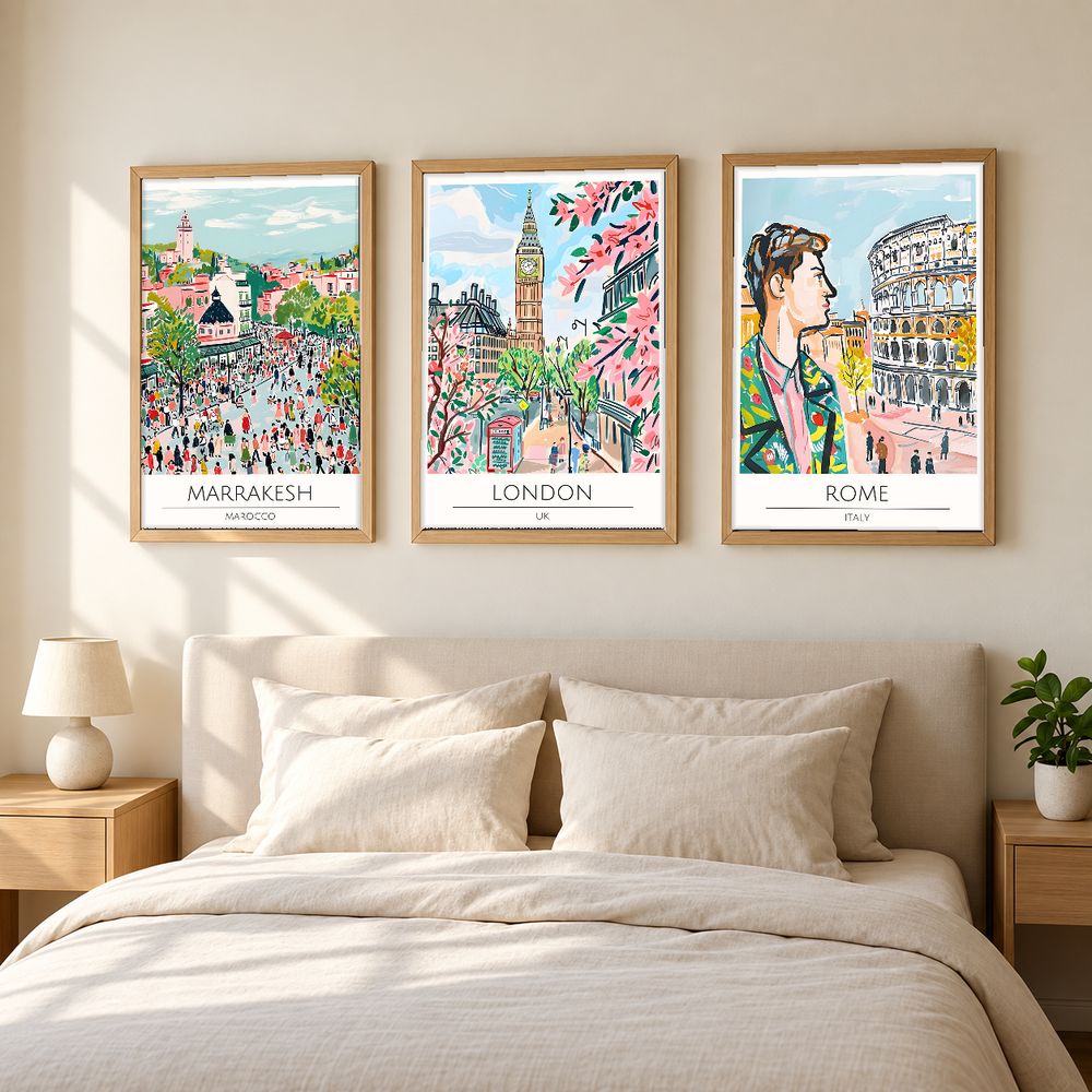 Set de cuadros decorativos que combinan