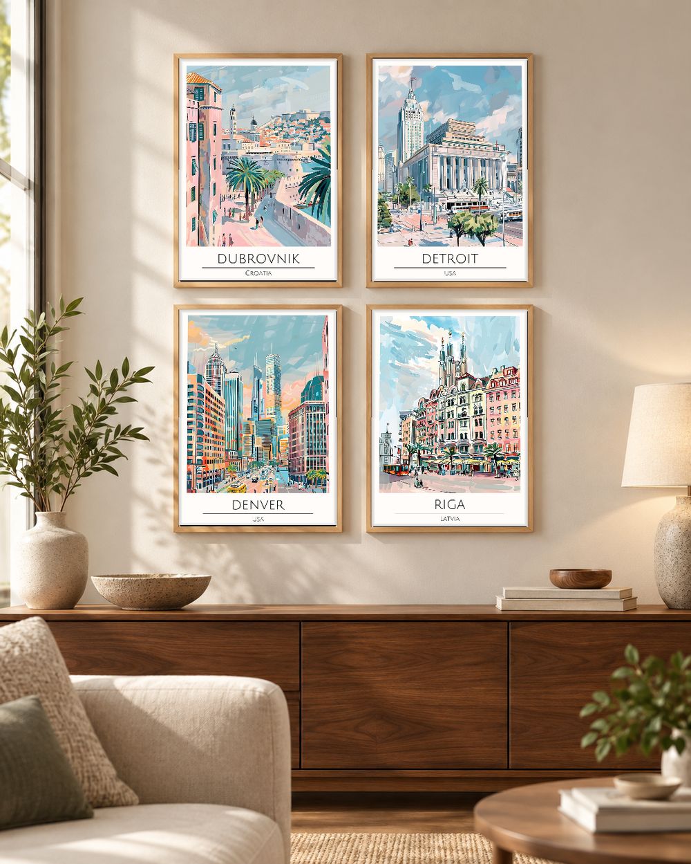 Set de cuadros decorativos que combinan