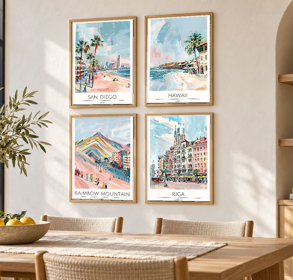 Set de cuadros decorativos que combinan