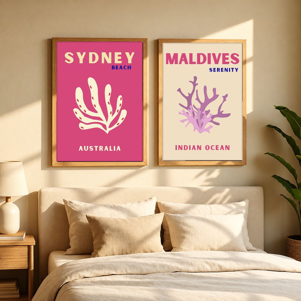 Set de cuadros decorativos que combinan