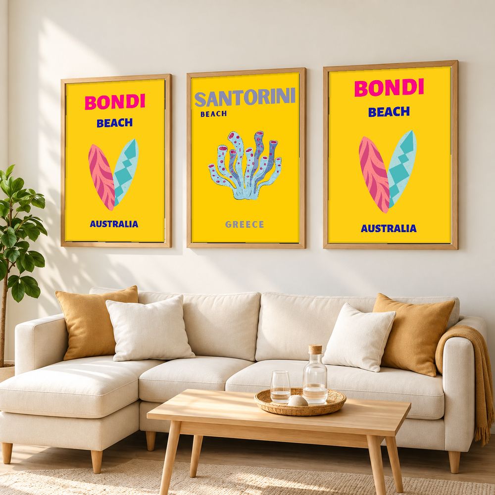 Set de cuadros decorativos que combinan