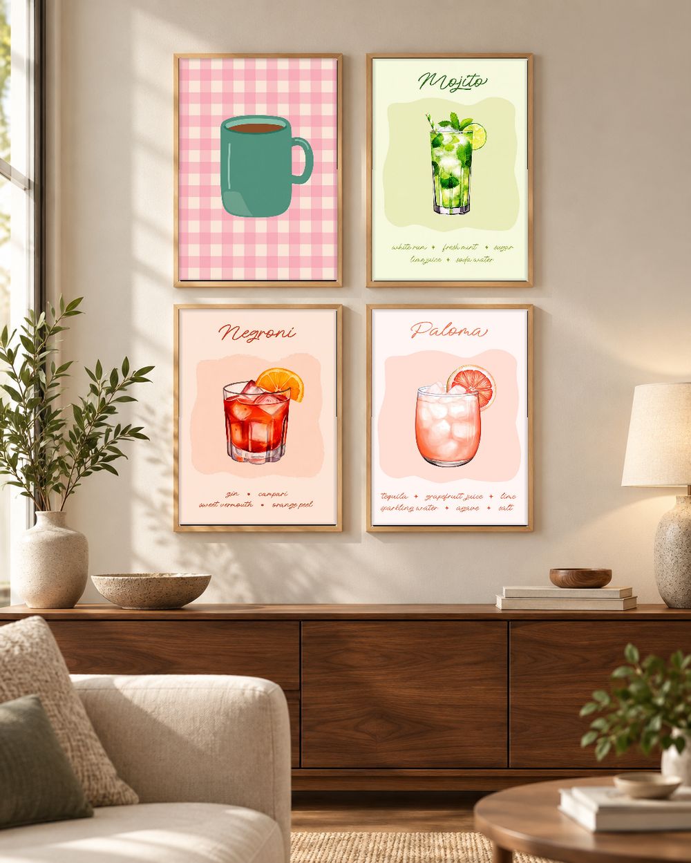 Set de cuadros decorativos que combinan