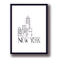 Cuadro Decorativo NYC, New York City, Viajes, Viaje, Travel, line - Tree House Deco