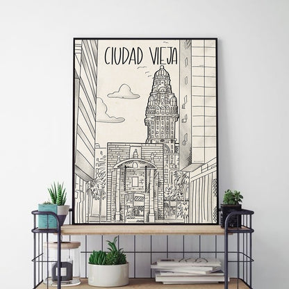 Cuadro Decorativo Ciudad Vieja - Montevideo by Beluulet