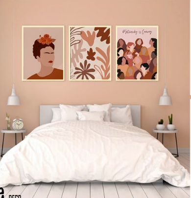 Set x3 Cuadros Decorativos de Frida