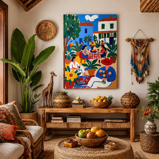 Cuadro Decorativo Mural Sin Marco 9mm - Abstracto Ventana Línea Colores X