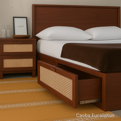 Cama Canagge con Ratán