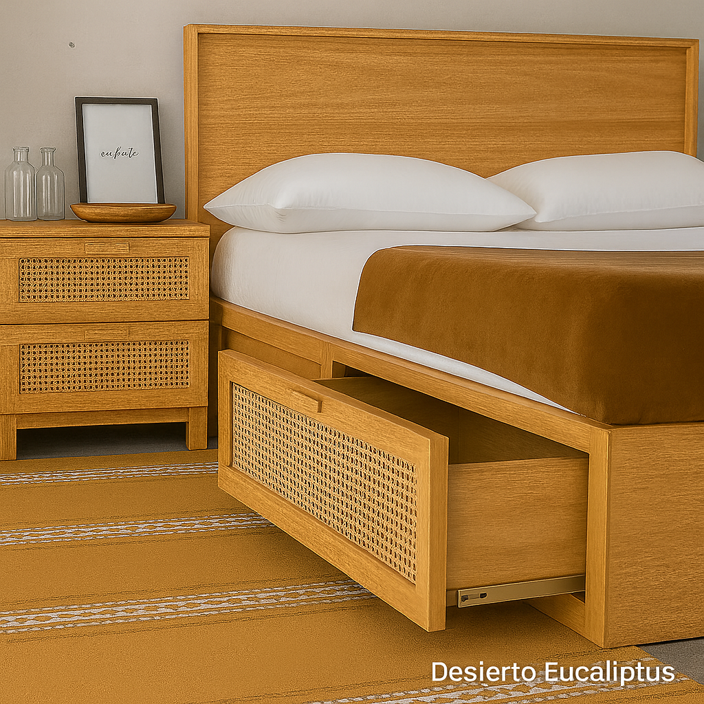 Cama Canagge con Ratán