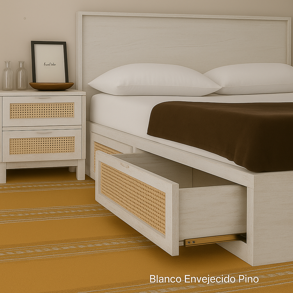 Cama Canagge con Ratán