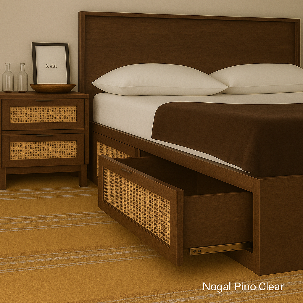 Cama Canagge con Ratán