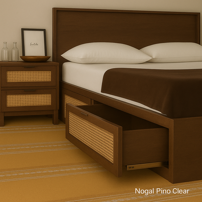 Cama Canagge con Ratán