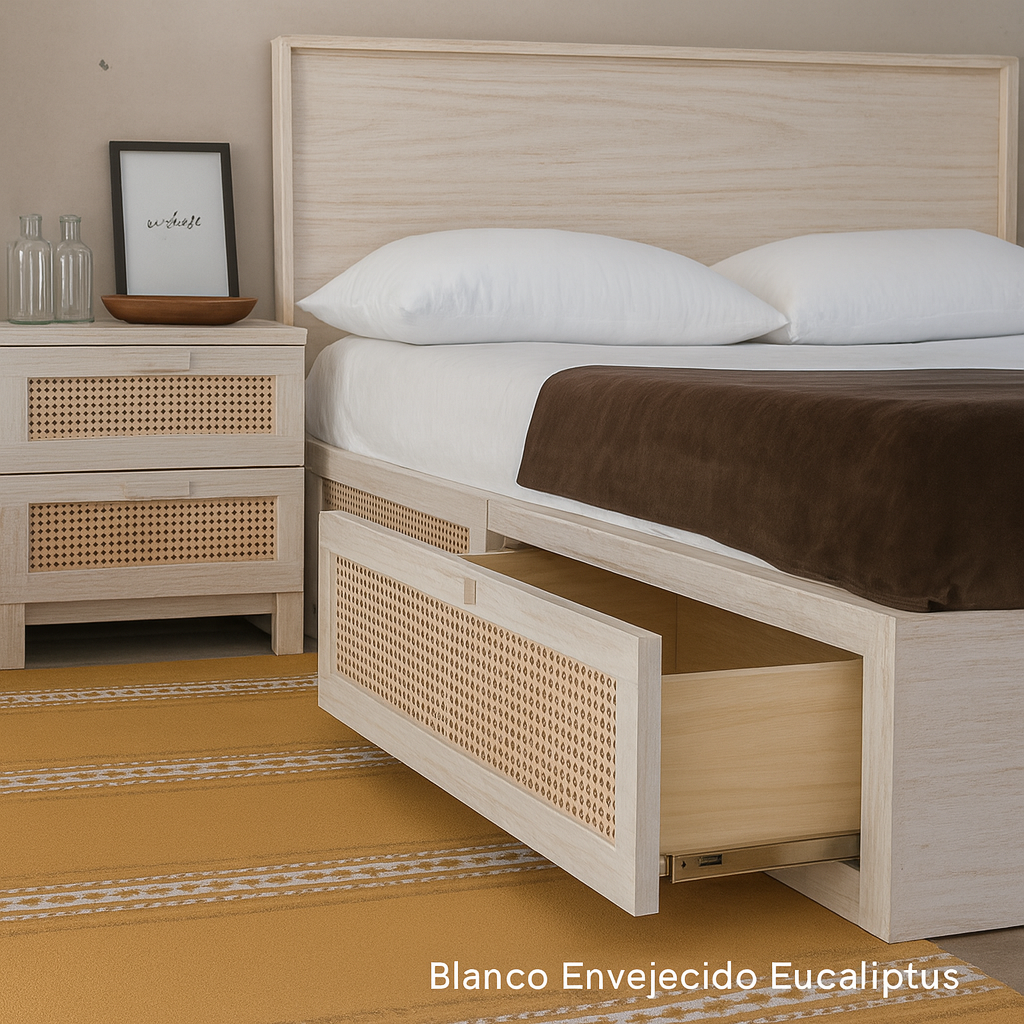 Cama Canagge con Ratán