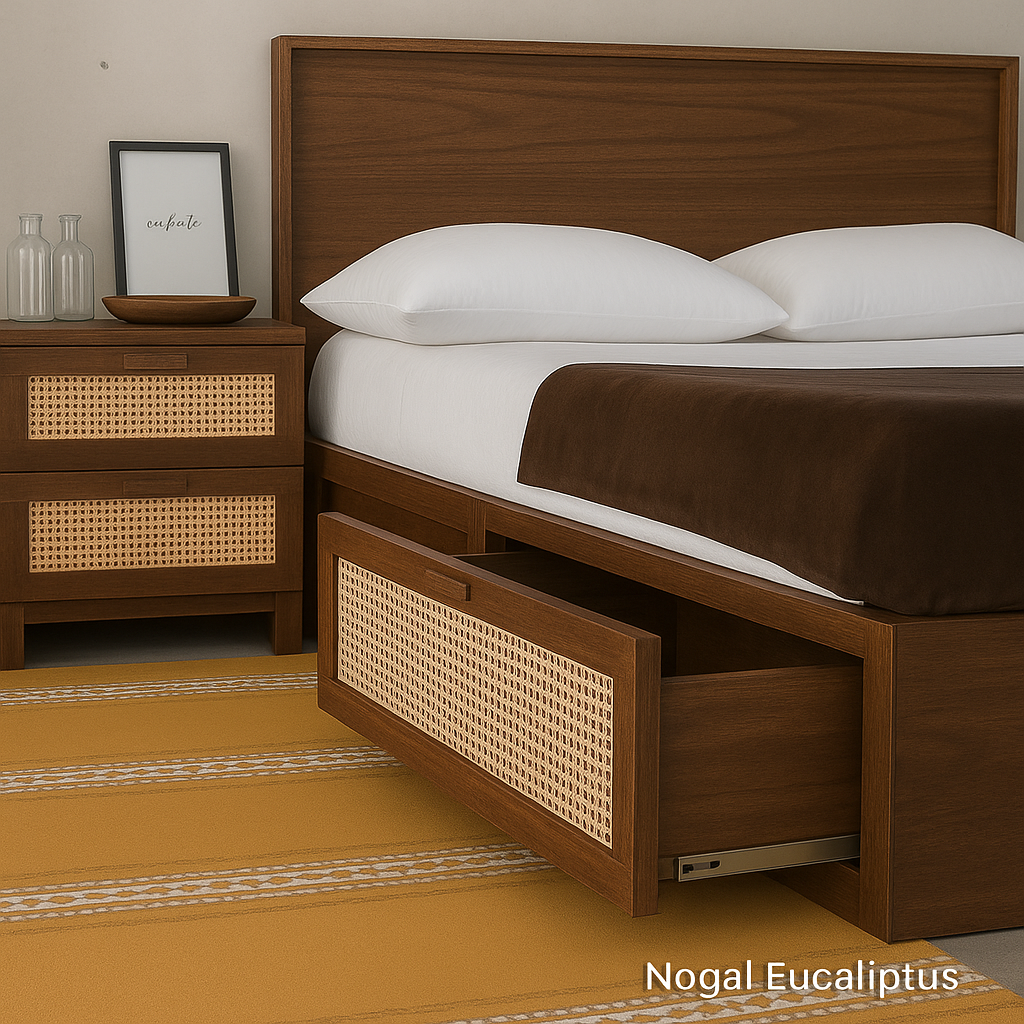 Cama Canagge con Ratán