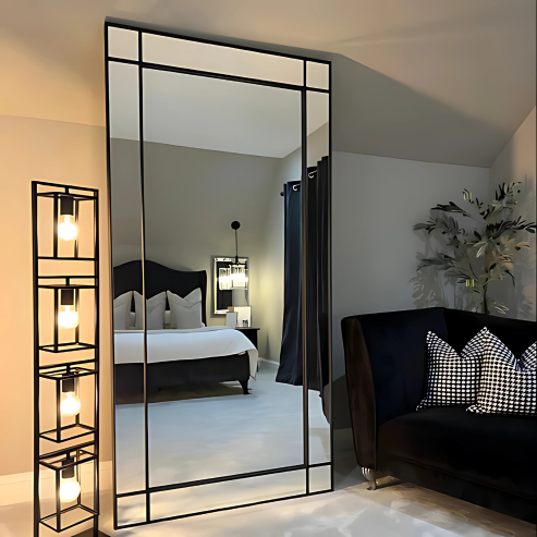 Espejo Rectangular Hierro Repartido Varias Medidas