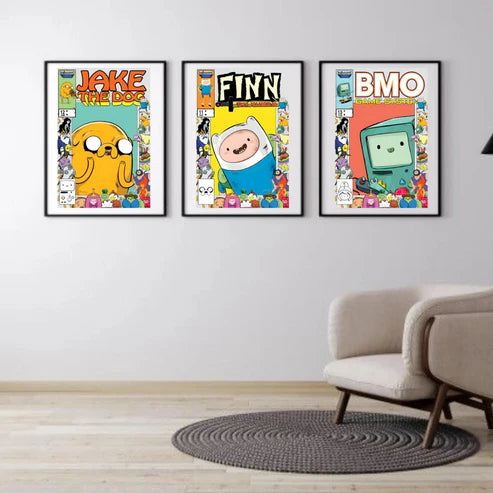Set x3 Cuadros Hora de aventuras